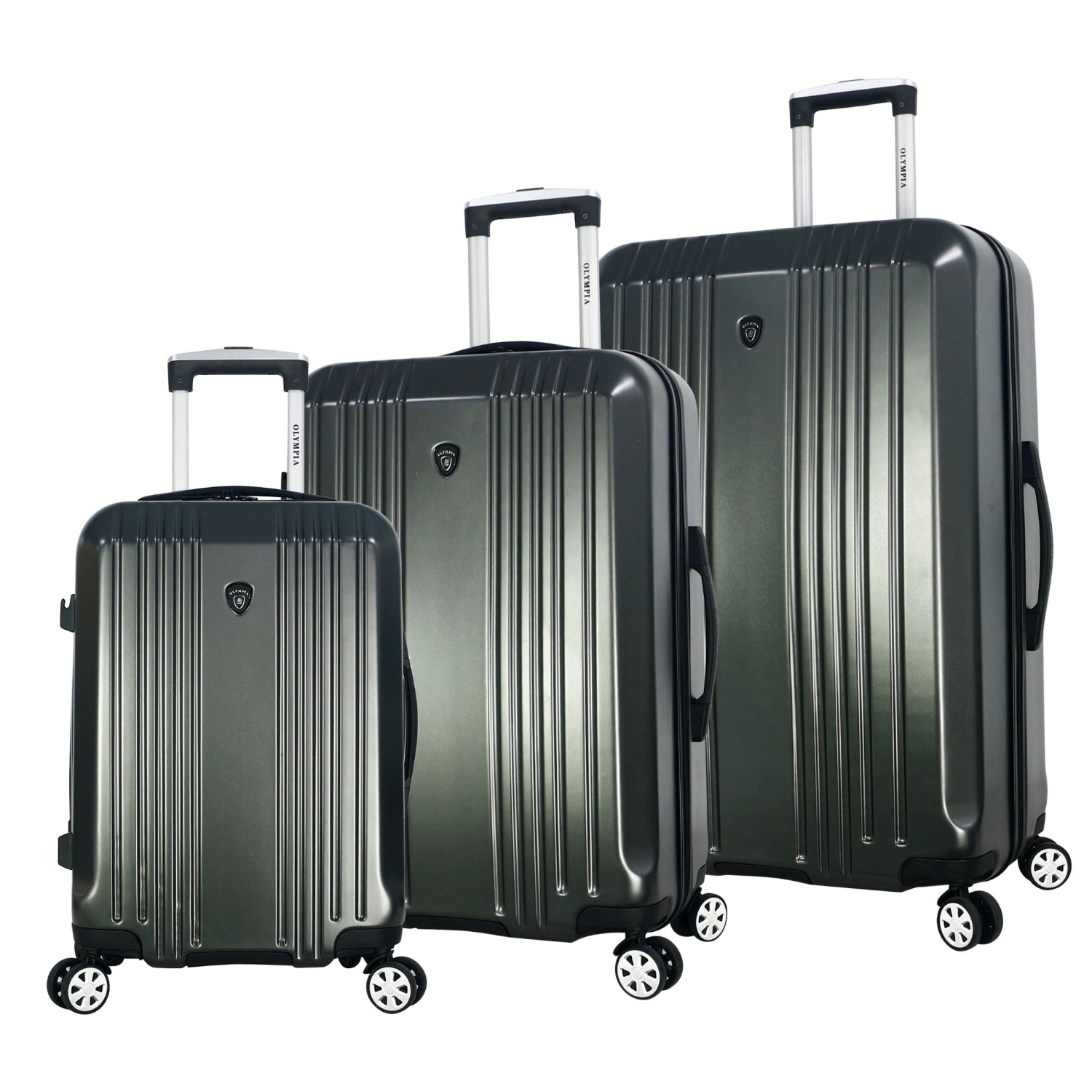 slide 2 of 2, Olympia Mackinac Plus 3 Piece Luggage Set, Gray, 3 ct