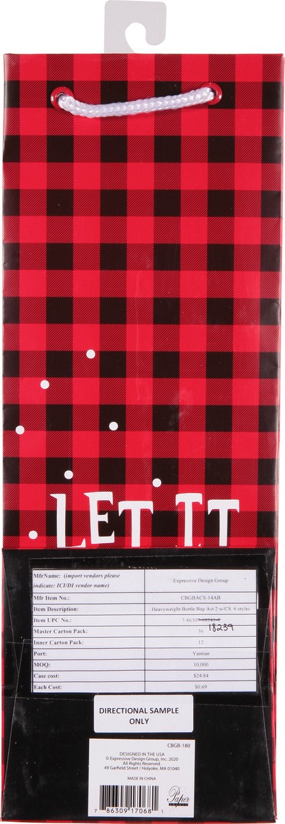 slide 5 of 9, Paper Images Heavyweight Bottle Bag 1 ea, 1 ct