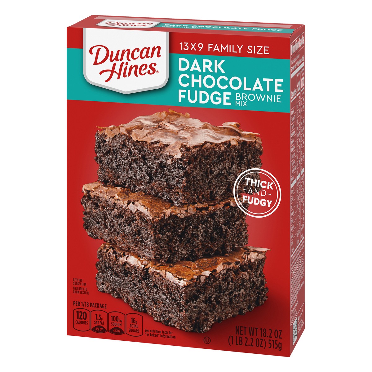 slide 2 of 13, Duncan Hines Family Size Dark Chocolate Fudge Brownie Mix 18.2 oz, 18.2 oz