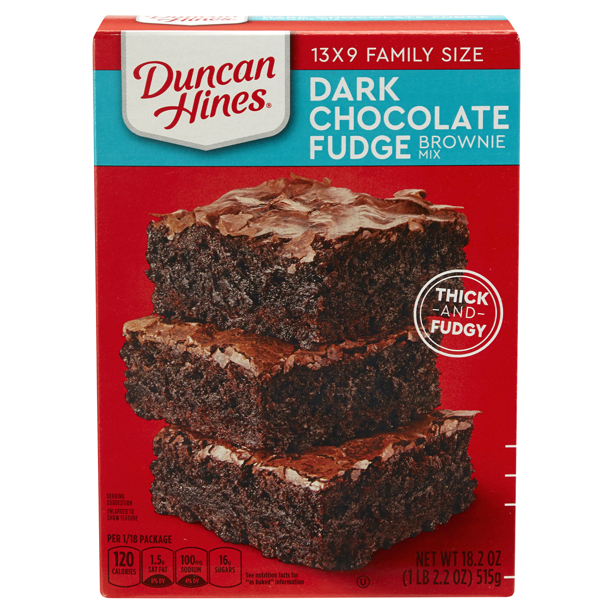 slide 1 of 6, Duncan Hines Dark Chocolate Fudge Brownie Mix, 18.2 oz