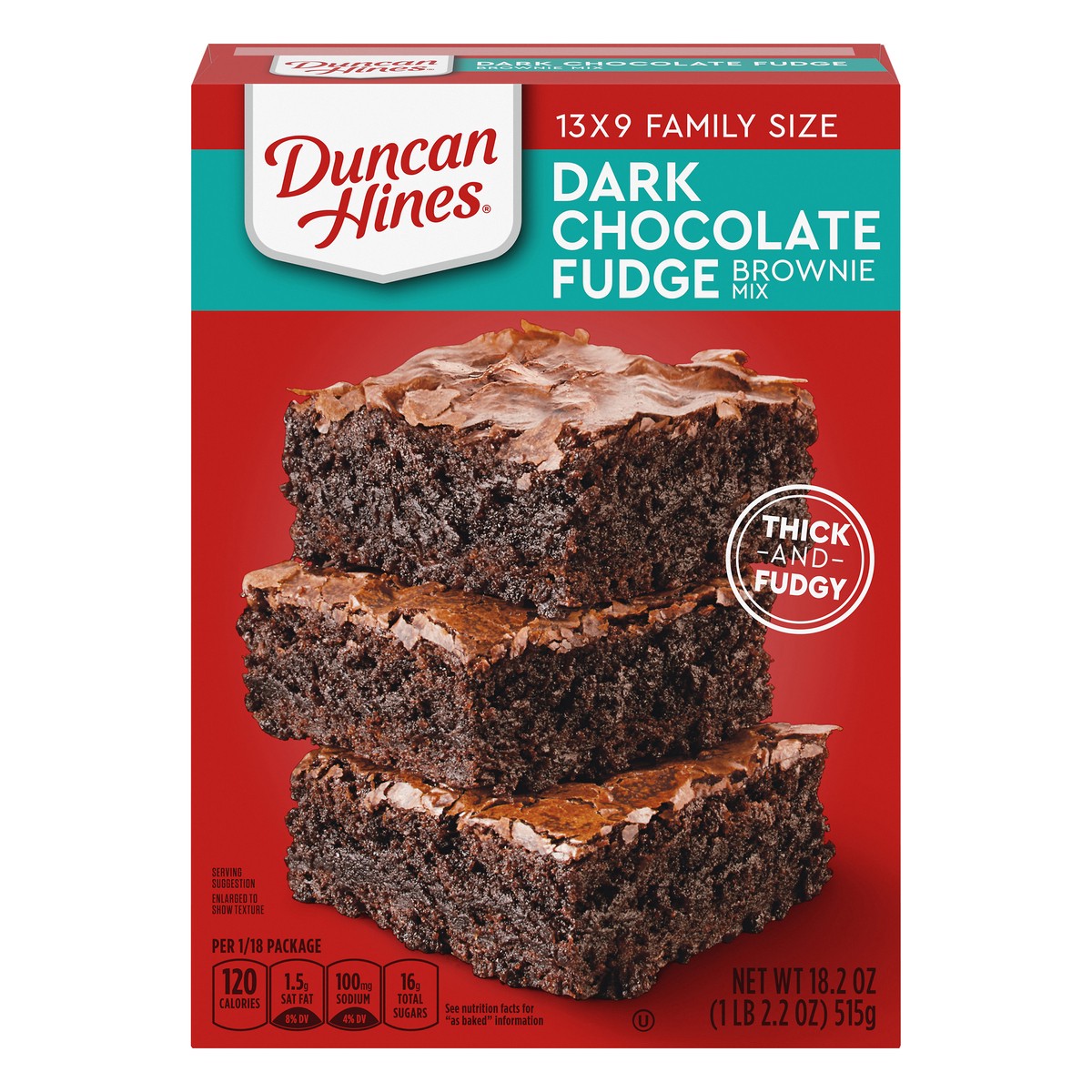 slide 8 of 13, Duncan Hines Family Size Dark Chocolate Fudge Brownie Mix 18.2 oz, 18.2 oz