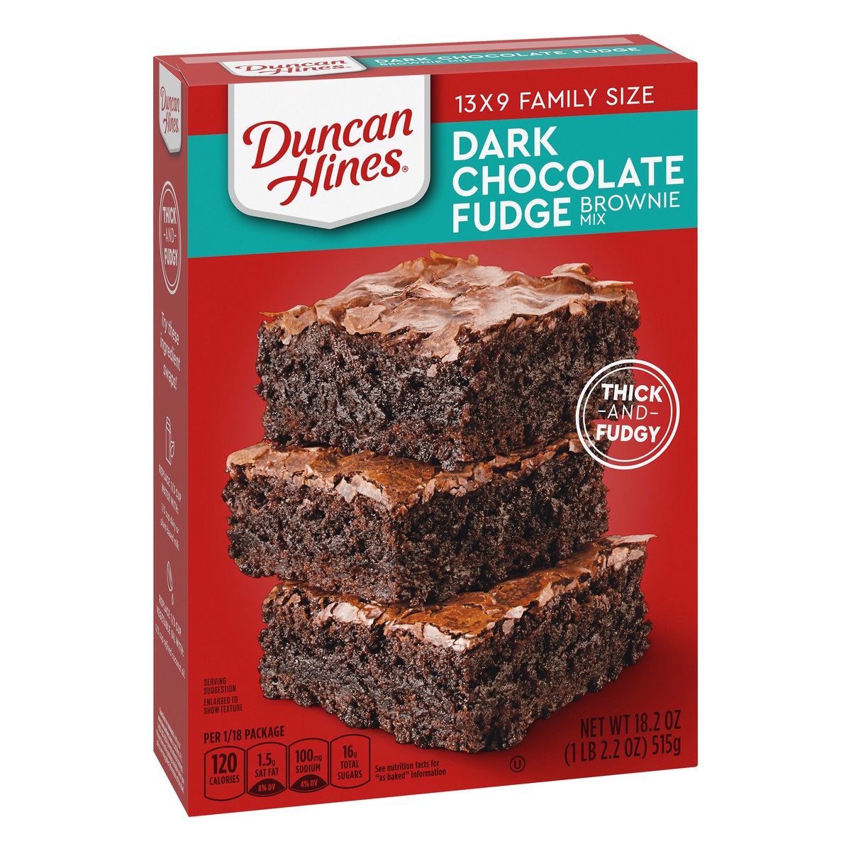 slide 10 of 13, Duncan Hines Family Size Dark Chocolate Fudge Brownie Mix 18.2 oz, 18.2 oz