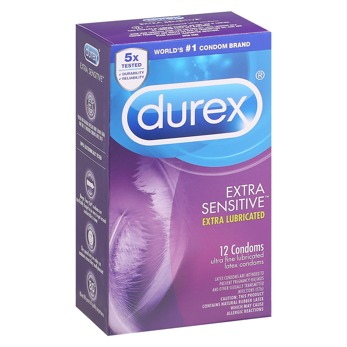 slide 2 of 9, Durex Extra Sensitive Ultra Thin Condoms, 12 oz