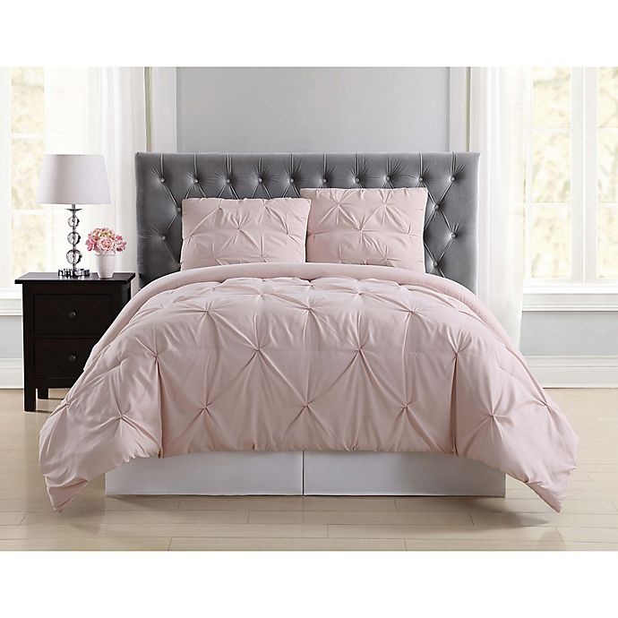 slide 1 of 3, Truly Soft Pleated Twin XL Comforter Set - Blush, 2 ct