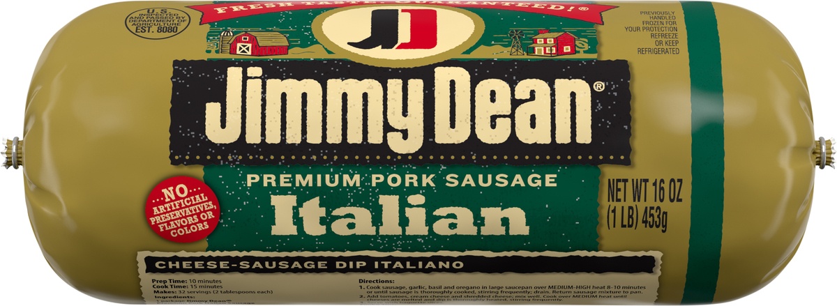 Jimmy Dean Italian Premium Pork Sausage 16 Oz Shipt 5612