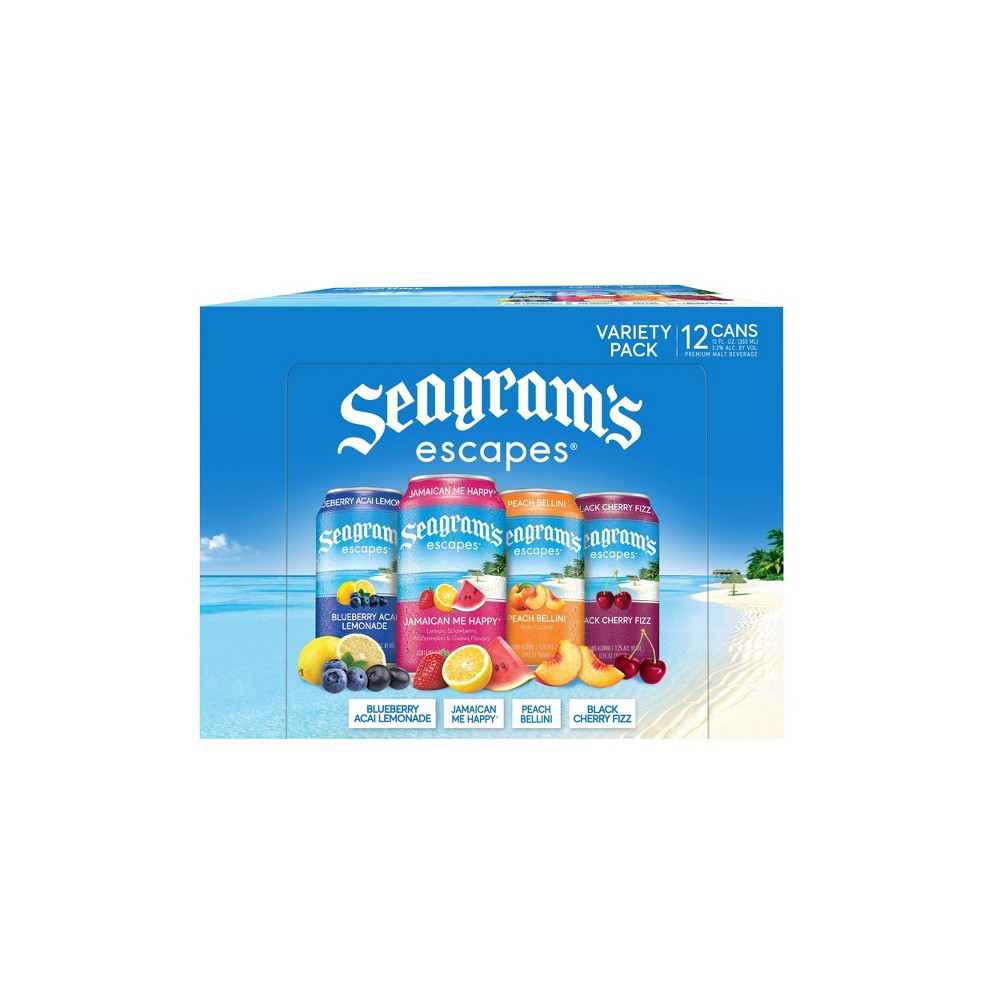 slide 2 of 3, Seagram's Escapes Malt Beverage Variety Pack - 12pk/11.2 fl oz Cans, 12 ct, 11.2 fl oz