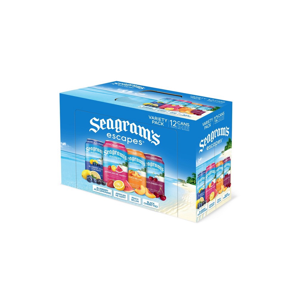 slide 3 of 3, Seagram's Escapes Malt Beverage Variety Pack - 12pk/11.2 fl oz Cans, 12 ct, 11.2 fl oz