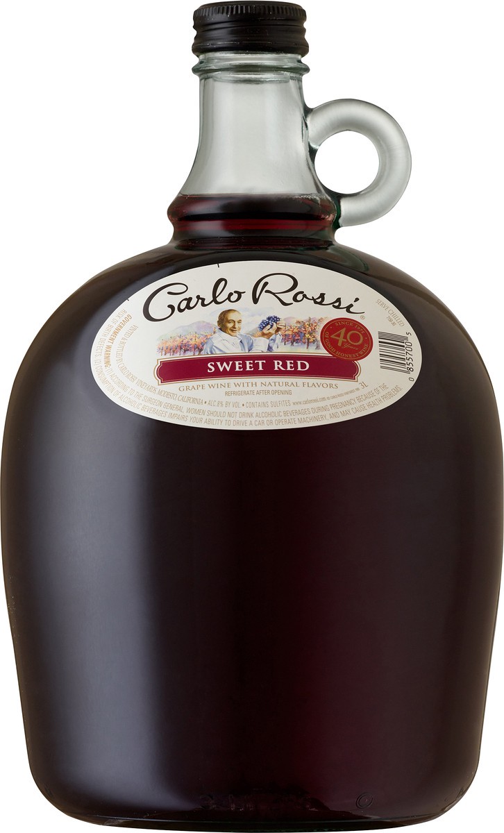 slide 2 of 2, Carlo Rossi Red Wine, 3 liter