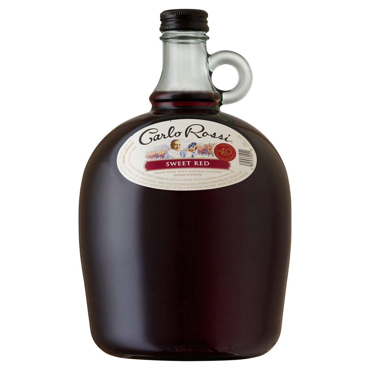 slide 1 of 2, Carlo Rossi Red Wine, 3 liter