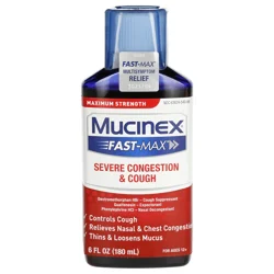 Congestion and Cough Liquid, Mucinex Fast-Max Severe Congestion and Cough Liquid, 6 fl. oz.