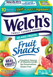 Welch's Island Fruits Fruit Snacks 0.8oz Pouches - 10ct Box