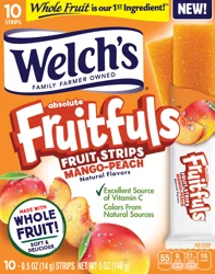 Welch's Fruitfuls Mango-Peach Fruit Strips 10ct Box
