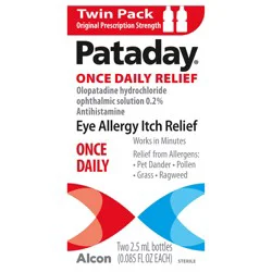 Pataday Once Daily Eye Allergy Itch Relief Drops - 2 x 2.5 mL