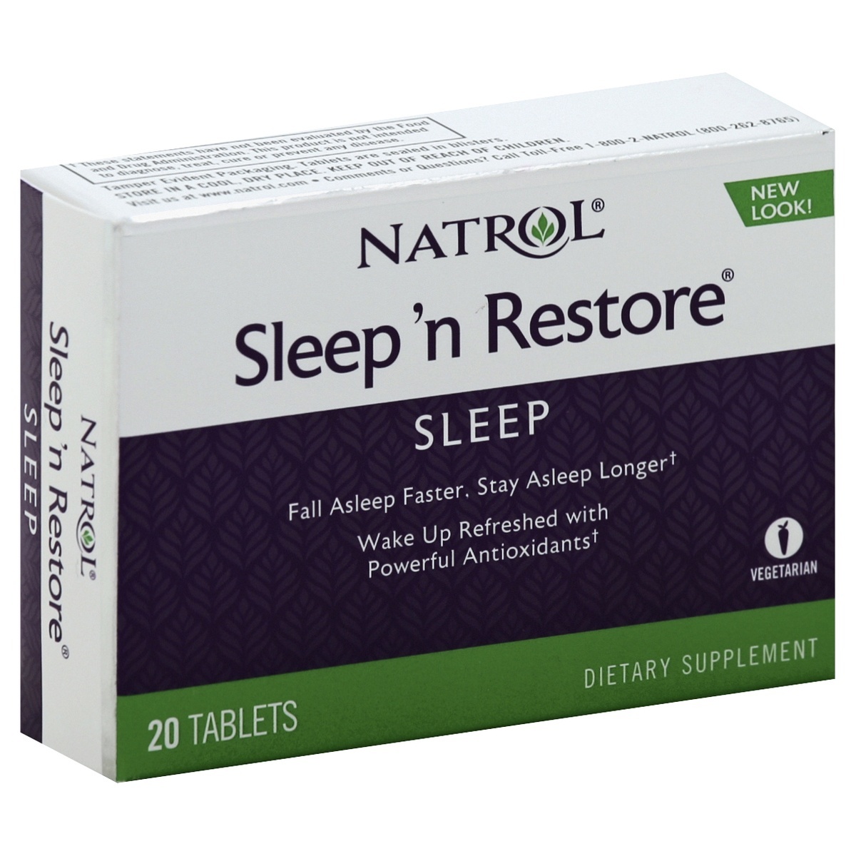 slide 1 of 1, Natrol Sleep 'n Restore Dietary Supplement Tablets, 20 ct