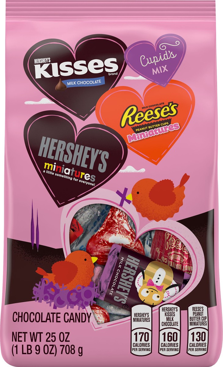 slide 8 of 8, Hershey's Valentine Kisses/Minis/Pb Cups, 25 oz