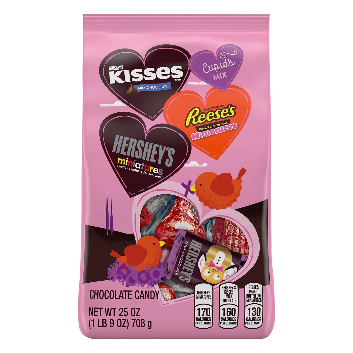 slide 3 of 8, Hershey's Valentine Kisses/Minis/Pb Cups, 25 oz