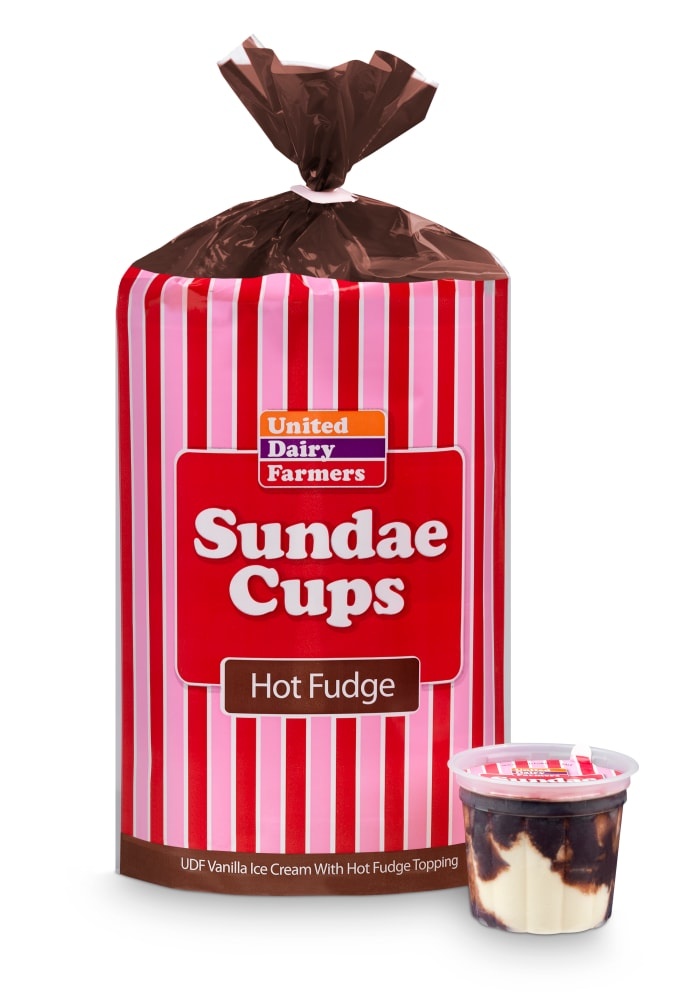 slide 1 of 1, United Dairy Farmers Hot Fudge Sundae Cups 8 Count, 5 fl oz