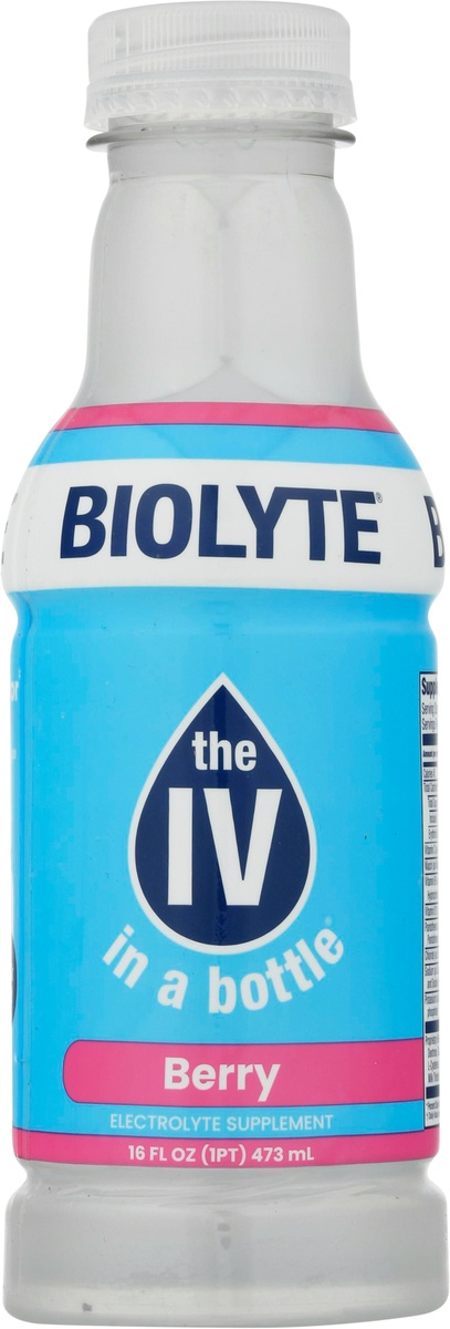slide 8 of 10, Biolyte Berry Flavored Electrolyte Rehydration Beverage, 16 oz