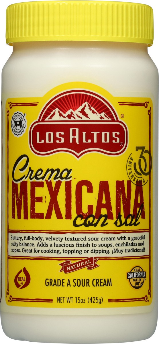 slide 5 of 14, Los Altos Mexicana Sour Cream 15 oz, 15 oz