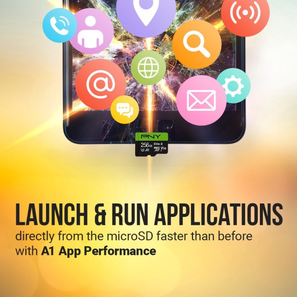 slide 3 of 10, PNY Elite-X Class 10 U3 V30 Microsdxc Flash Memory Card, 256Gb, 1 ct
