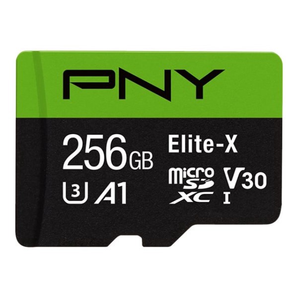 slide 6 of 10, PNY Elite-X Class 10 U3 V30 Microsdxc Flash Memory Card, 256Gb, 1 ct