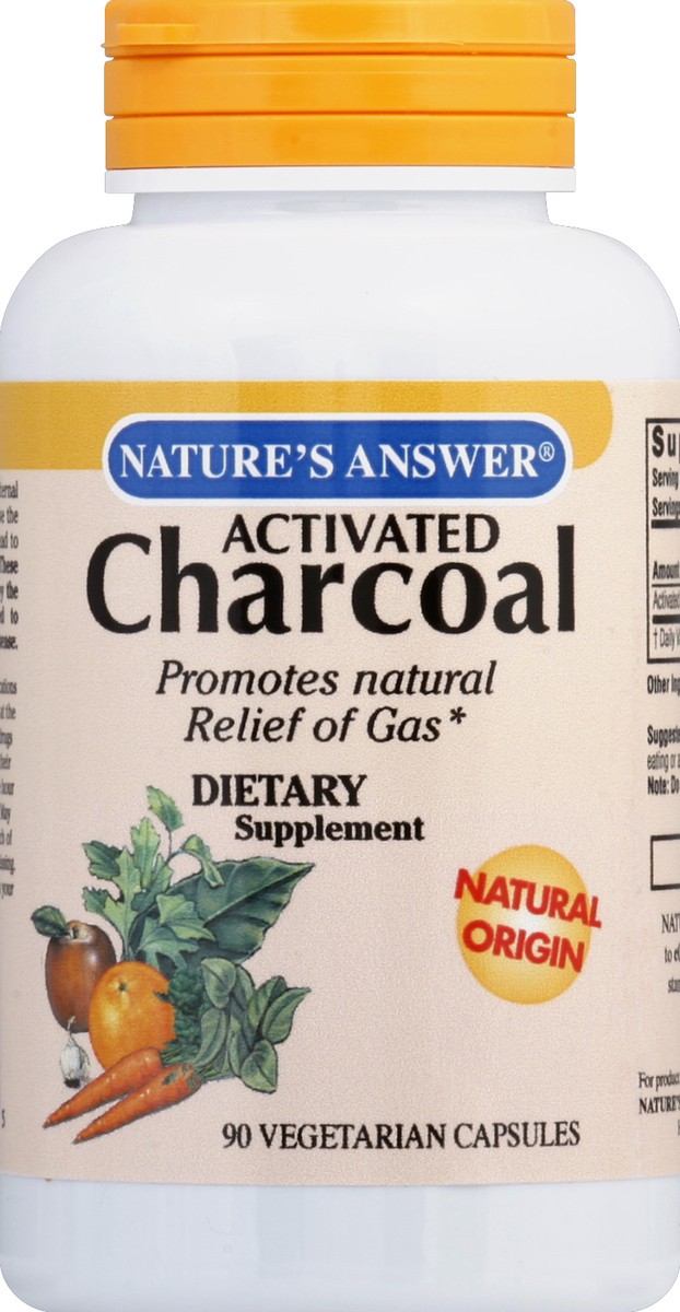 slide 2 of 3, Nature's Answer 560 mg Charcoal 90 Capsules, 90 ct