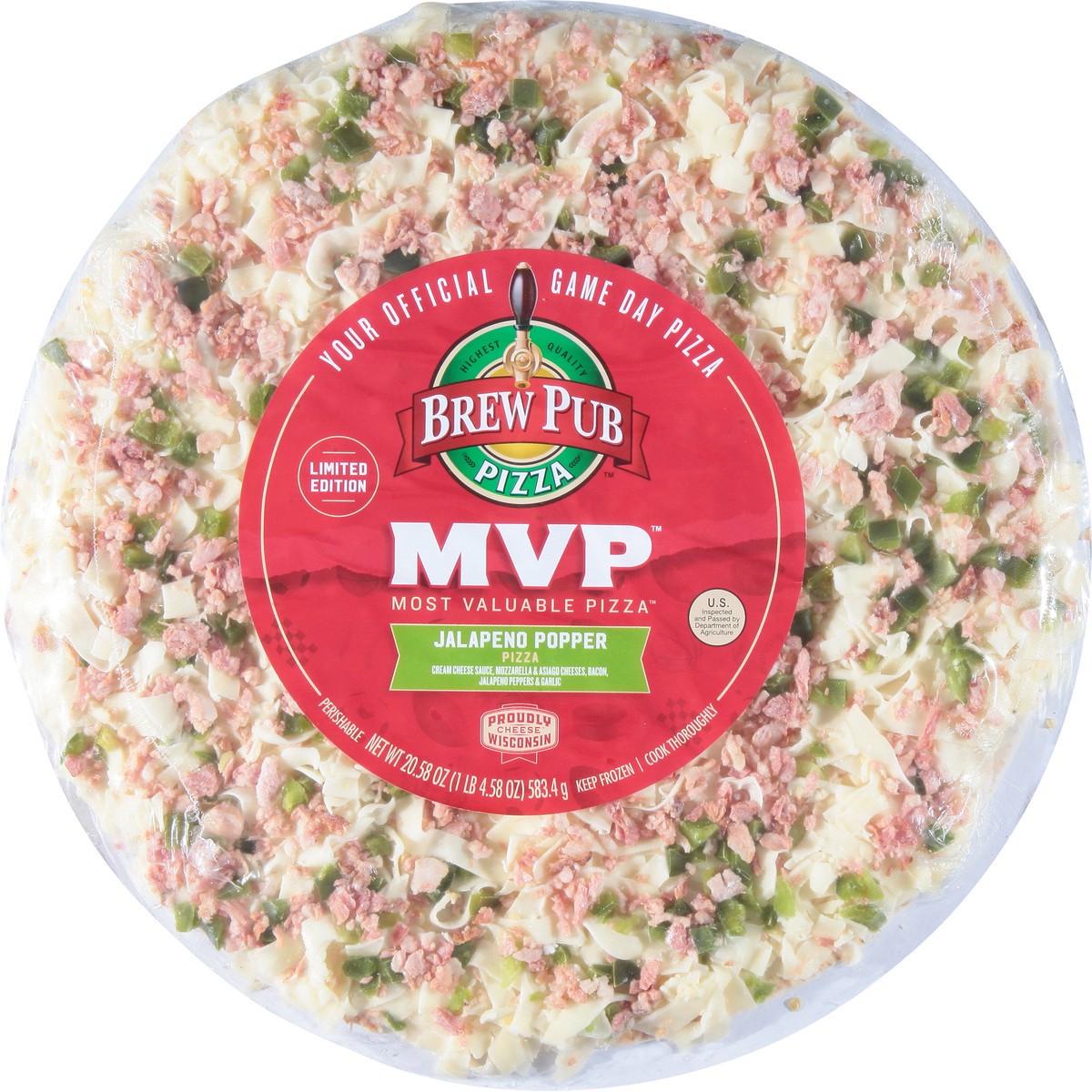 slide 6 of 13, Brew Pub Pizza MVP Jalapeno Popper Pizza 20.58 oz, 20.58 oz