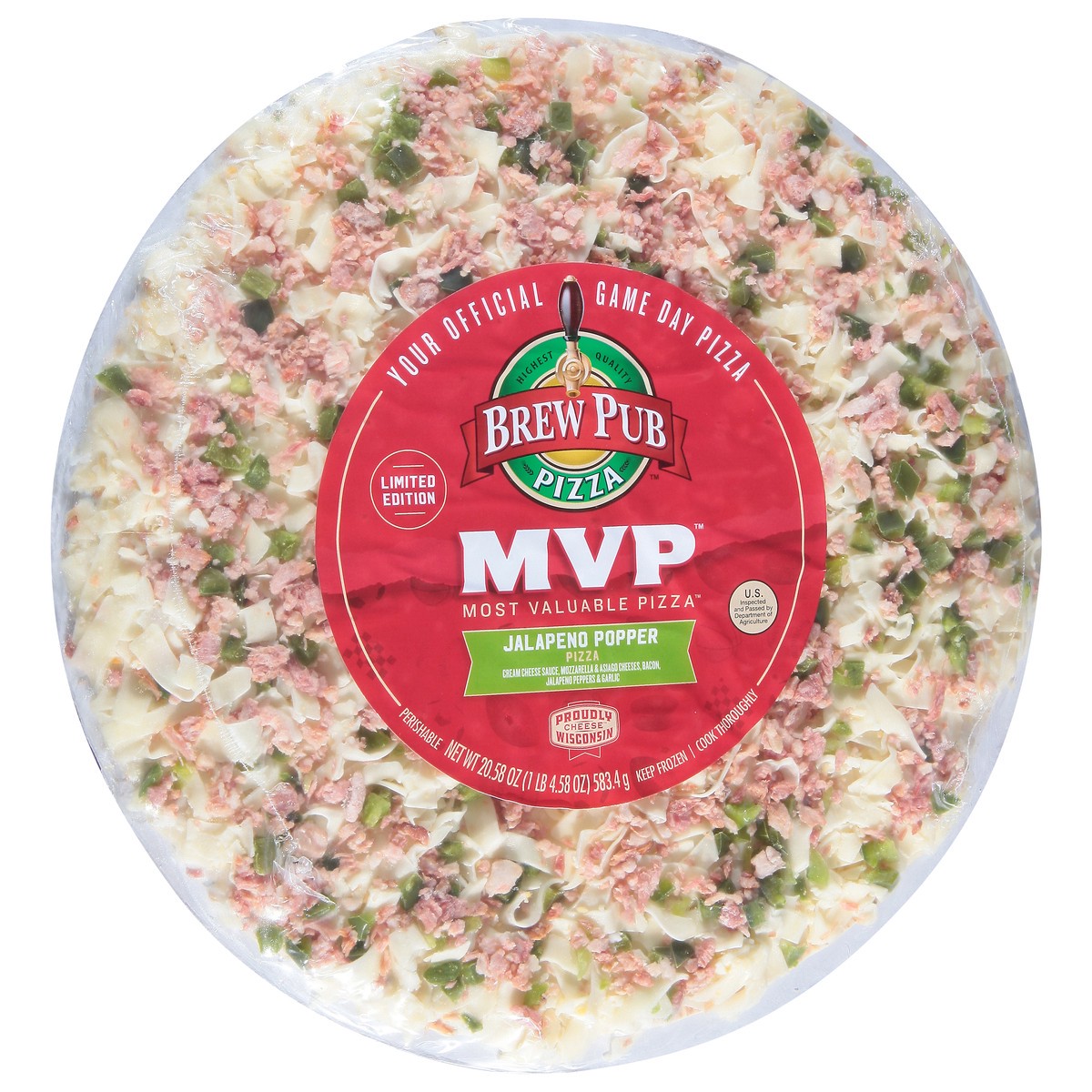 slide 10 of 13, Brew Pub Pizza MVP Jalapeno Popper Pizza 20.58 oz, 20.58 oz