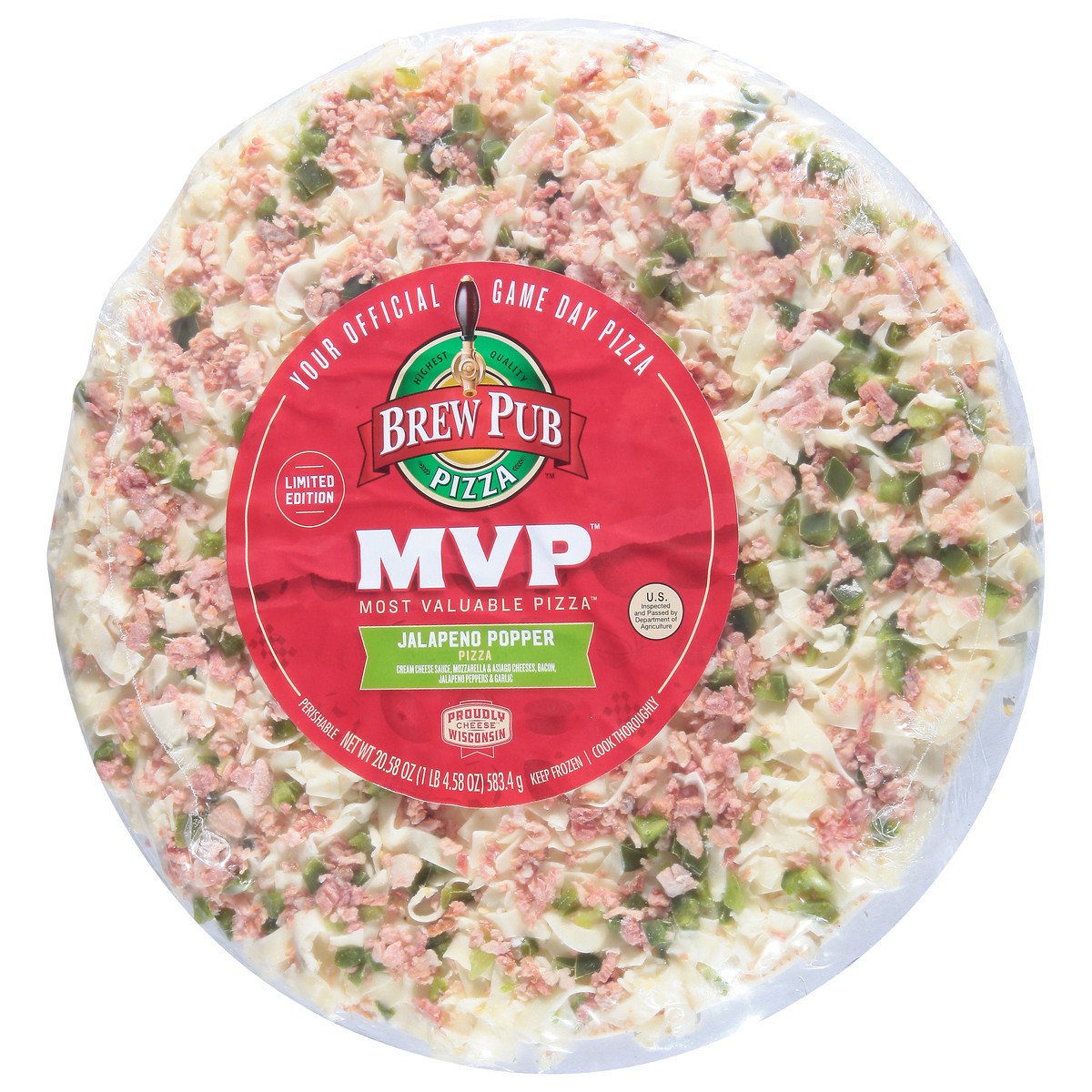 slide 11 of 13, Brew Pub Pizza MVP Jalapeno Popper Pizza 20.58 oz, 20.58 oz