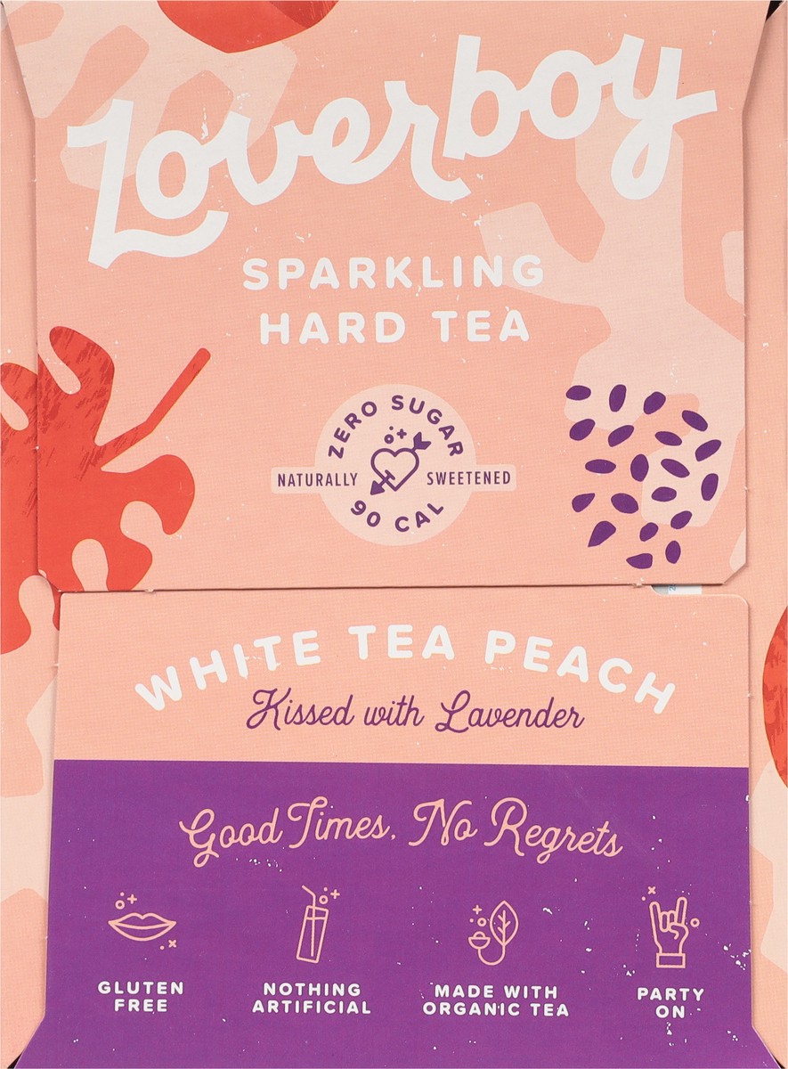 slide 4 of 9, Loverboy Sparkling White Tea Peach Hard Tea 6 - 11.5 fl oz Cans, 6 ct; 11.5 oz