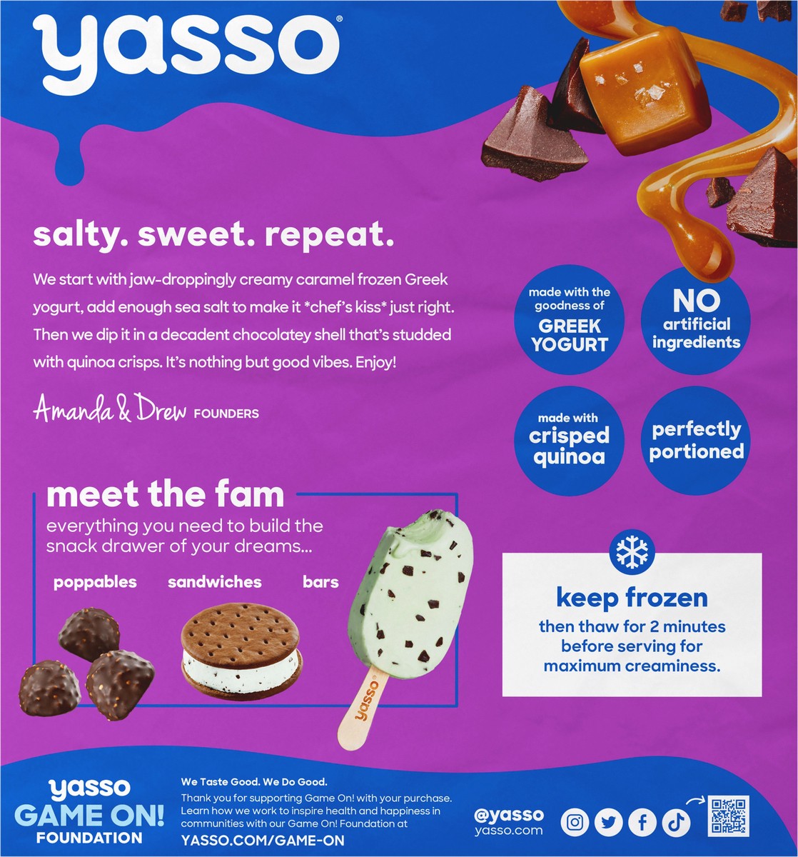 slide 5 of 8, Yasso Frozen Greek Yogurt Indulgent Caramel Dark Chocolate Crunch - 4ct, 4 ct