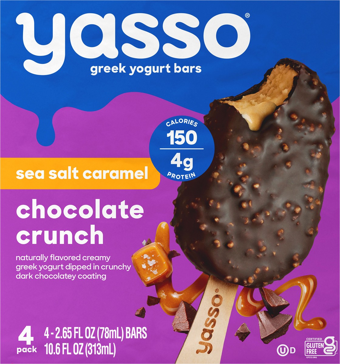 slide 6 of 8, Yasso Frozen Greek Yogurt Indulgent Caramel Dark Chocolate Crunch - 4ct, 4 ct