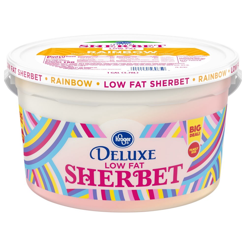 slide 1 of 5, Kroger Party Pail Rainbow Sherbet, 1 gal