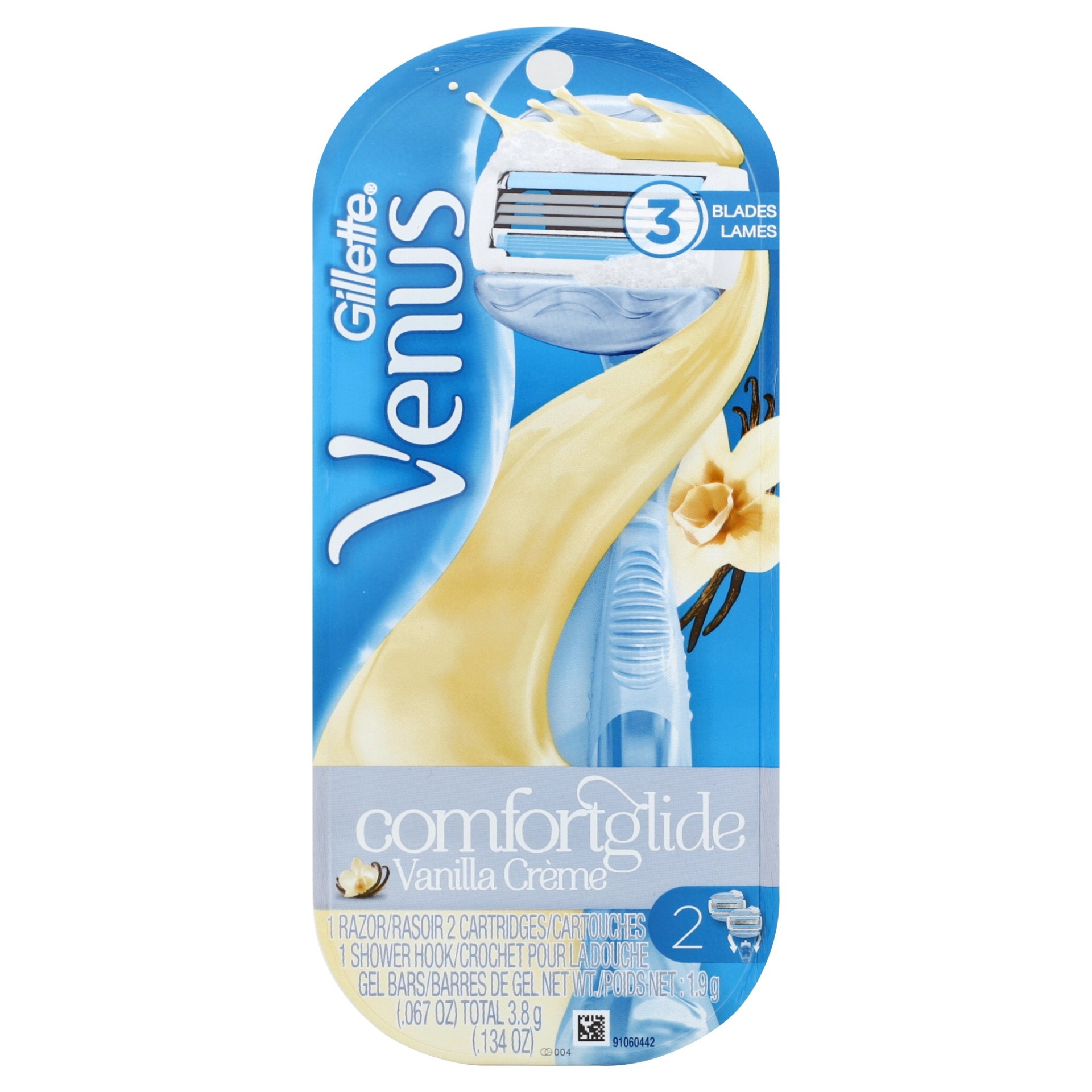 slide 1 of 8, Venus Comfortglide Razor Vanilla, 2 ct