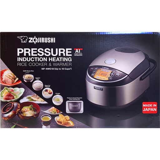 slide 1 of 1, Zojirushi Z/S Pressure Induction Rice Cooker 10Cup, 1 ct