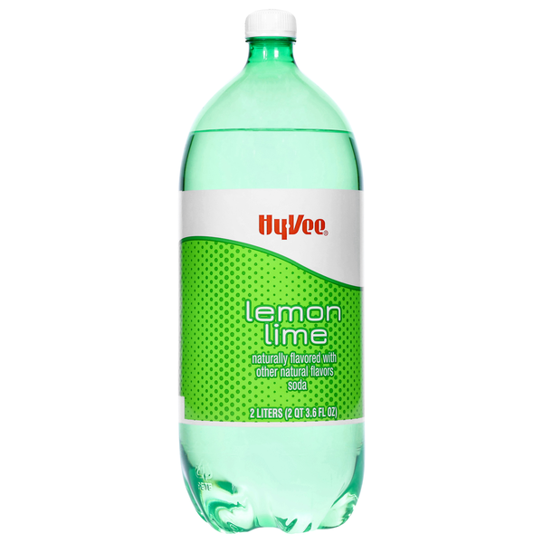 slide 1 of 1, Hy-Vee Lemon Lime Soda - 2 liter, 2 liter
