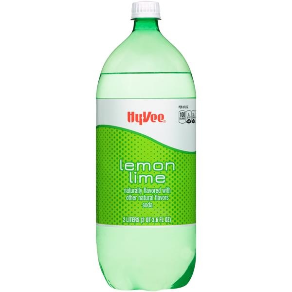 slide 1 of 1, Hy-Vee Lemon Lime Soda - 2 liter, 2 liter