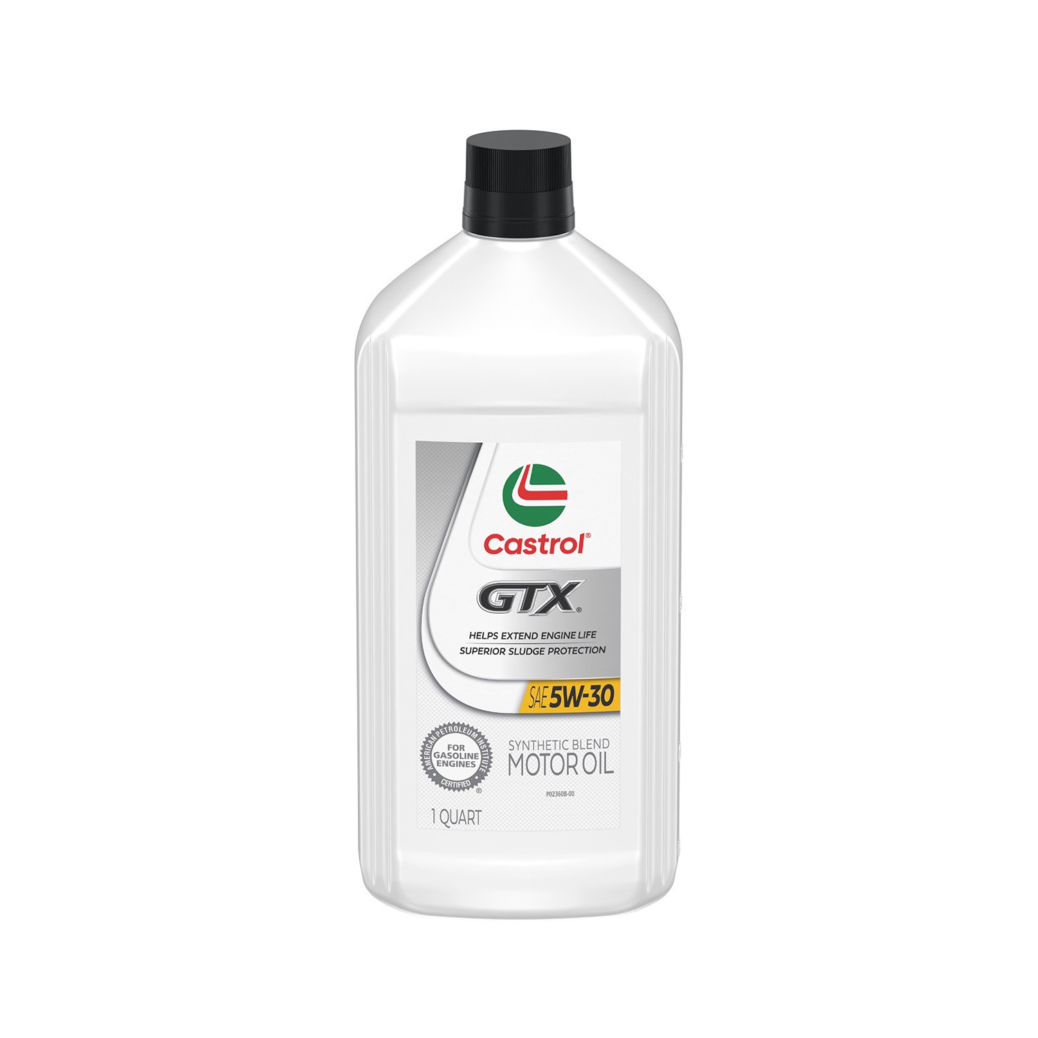 slide 1 of 10, Castrol GTX 5W-30 Synthetic Blend Motor Oil, 1 Quart, 32 fl oz