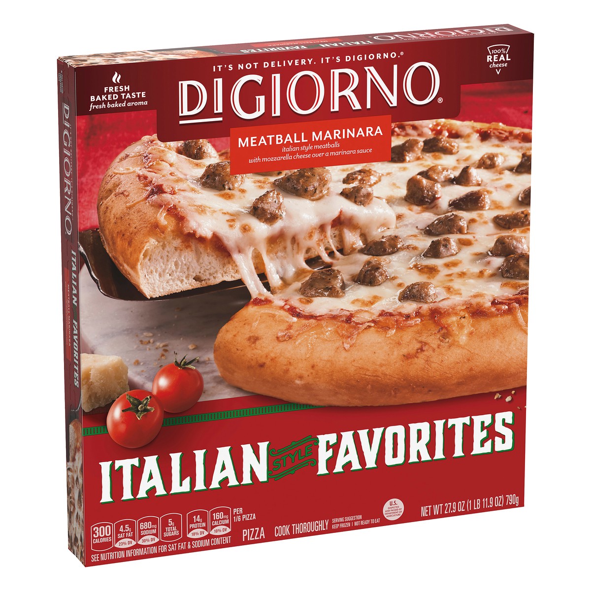 slide 3 of 10, DiGiorno Italian Style Favorites Meatball Marinara Pizza 27.9 oz, 27.9 oz