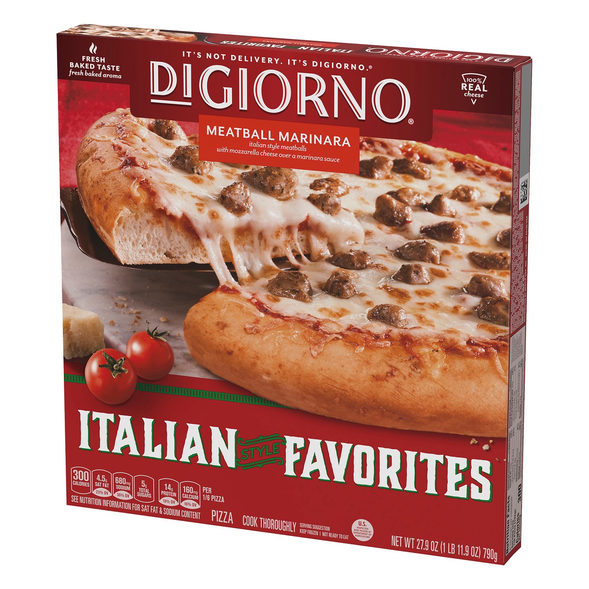 slide 2 of 10, DiGiorno Italian Style Favorites Meatball Marinara Pizza 27.9 oz, 27.9 oz