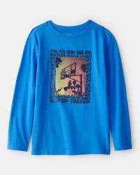 Carter's Boys Basketball Long-Sleeve Graphic Tee - Blue Blue XL