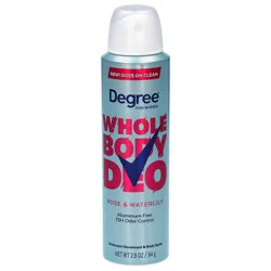 Degree Men Whole Body Deo Underarm Rose & Waterlily Deodorant & Body Spray 2.9 oz