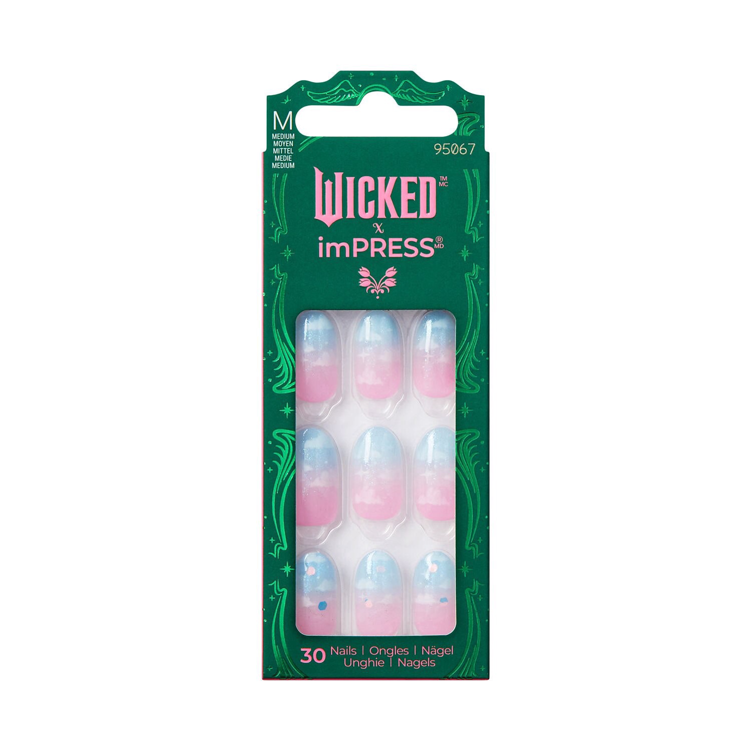 slide 1 of 1, KISS NAIL Wicked X Impress Press On Nails - Destined To Fly, 1 ct