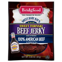 Bridgford Sweet Baby Ray's Sweet Teriyaki Beef Jerky 2.85Oz Bag