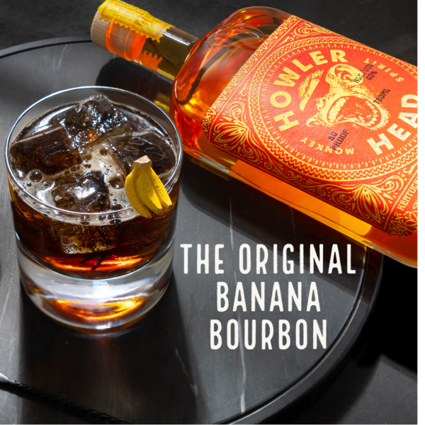 slide 8 of 10, Howler Head Kentucky Straight Bourbon Whiskey with Natural Banana Flavor 750 ml, 750 ml