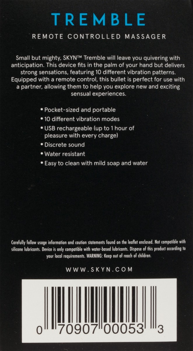 slide 10 of 12, SKYN Tremble Remote Controlled Massager 1 ea, 1 ct