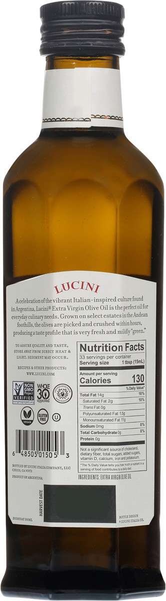 slide 6 of 14, Lucini Everyday Extra Virgin Olive Oil 16.9 fl. oz. Bottle, 500 ml