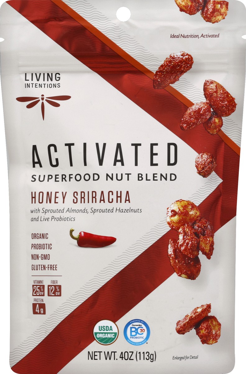 slide 2 of 2, Living Intentions Nut Blend Honey Sriracha, 4 oz