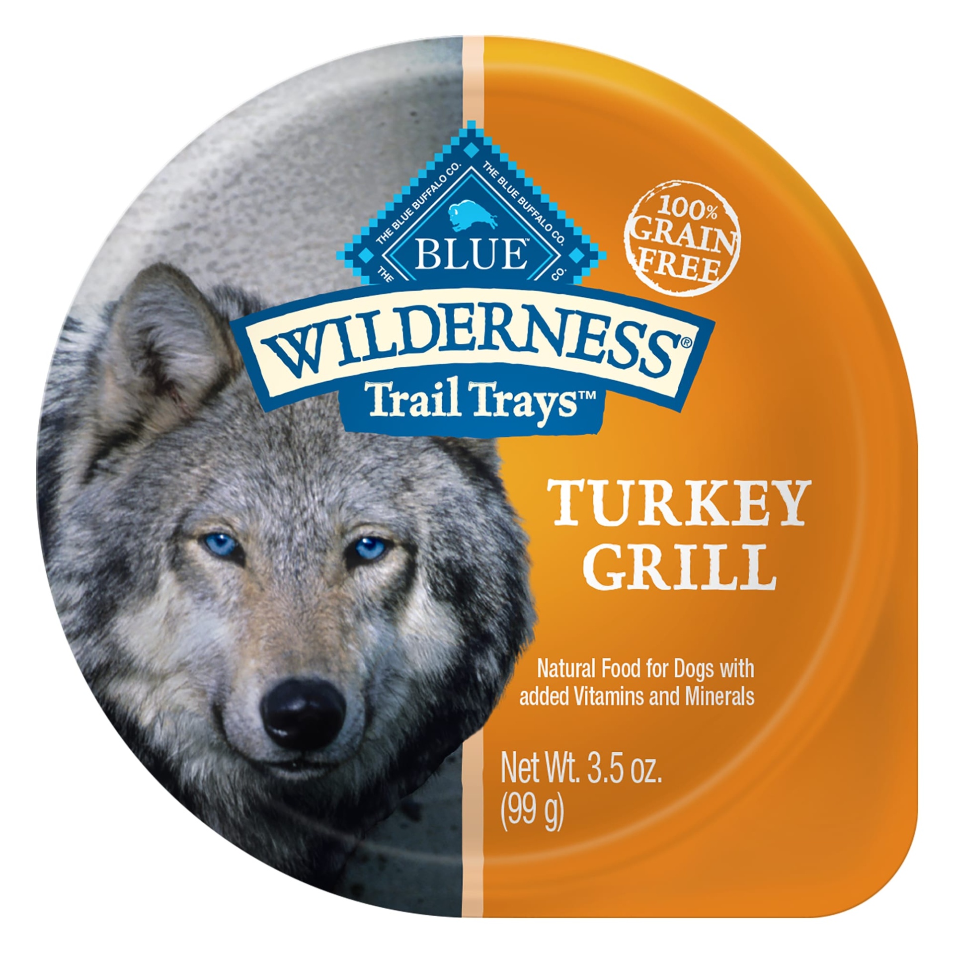 slide 1 of 1, Blue Buffalo Wilderness Trail Trays Turkey Grill Formula Grain-Free Dog Food Trays, 3.5 oz