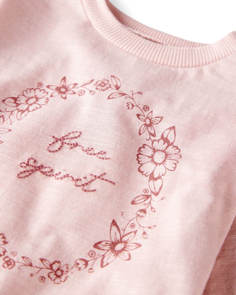 slide 2 of 3, Littleplanet Baby Girl Organic Cotton Free Spirit Long-Sleeve Jersey Tee Perfect Pink 3M, 1 ct